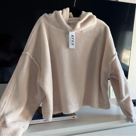 Grey Bandit Sweaters - Grey Bandit Cream Hoodie NWT